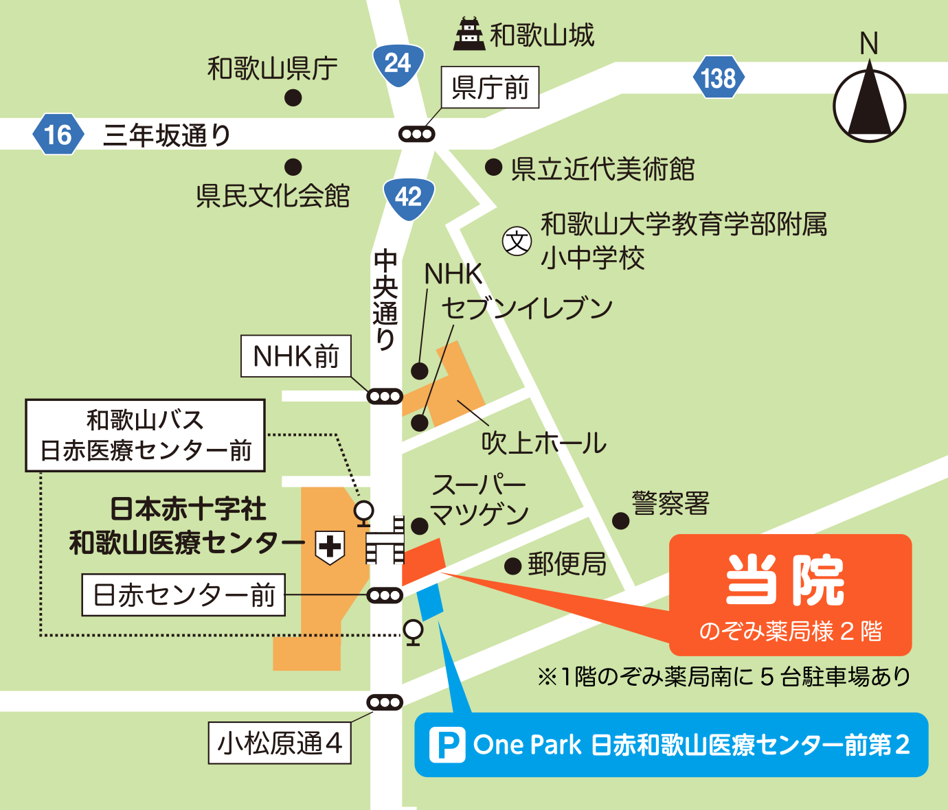 なないろこどもクリニック地図