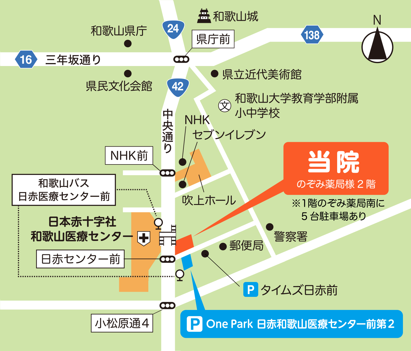 なないろこどもクリニック地図