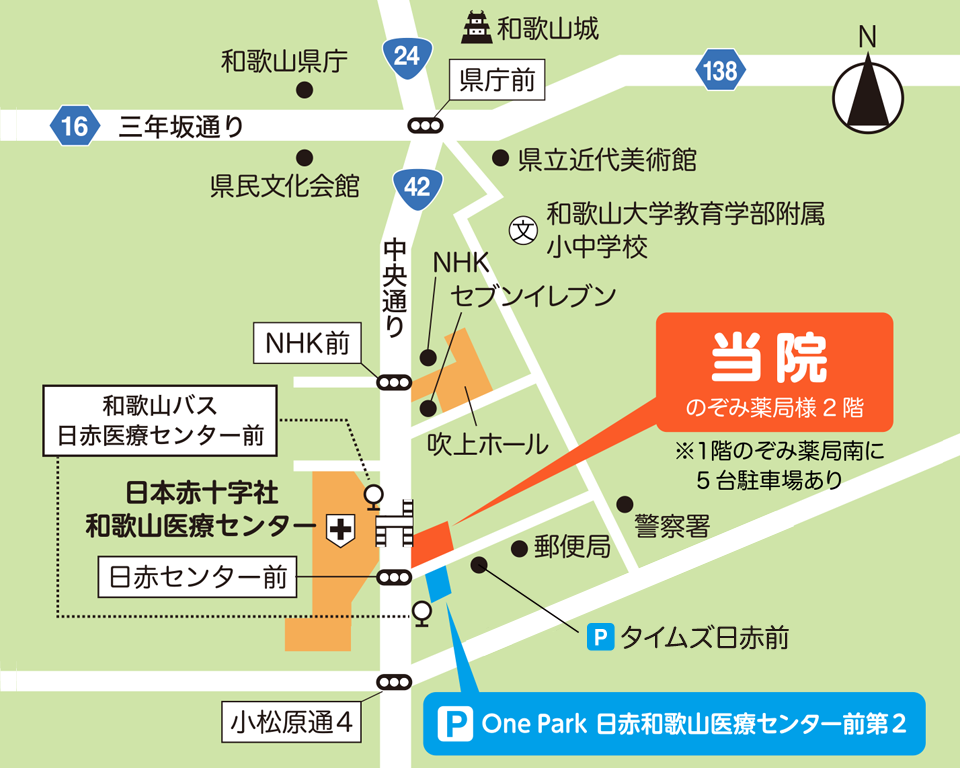 なないろこどもクリニック地図